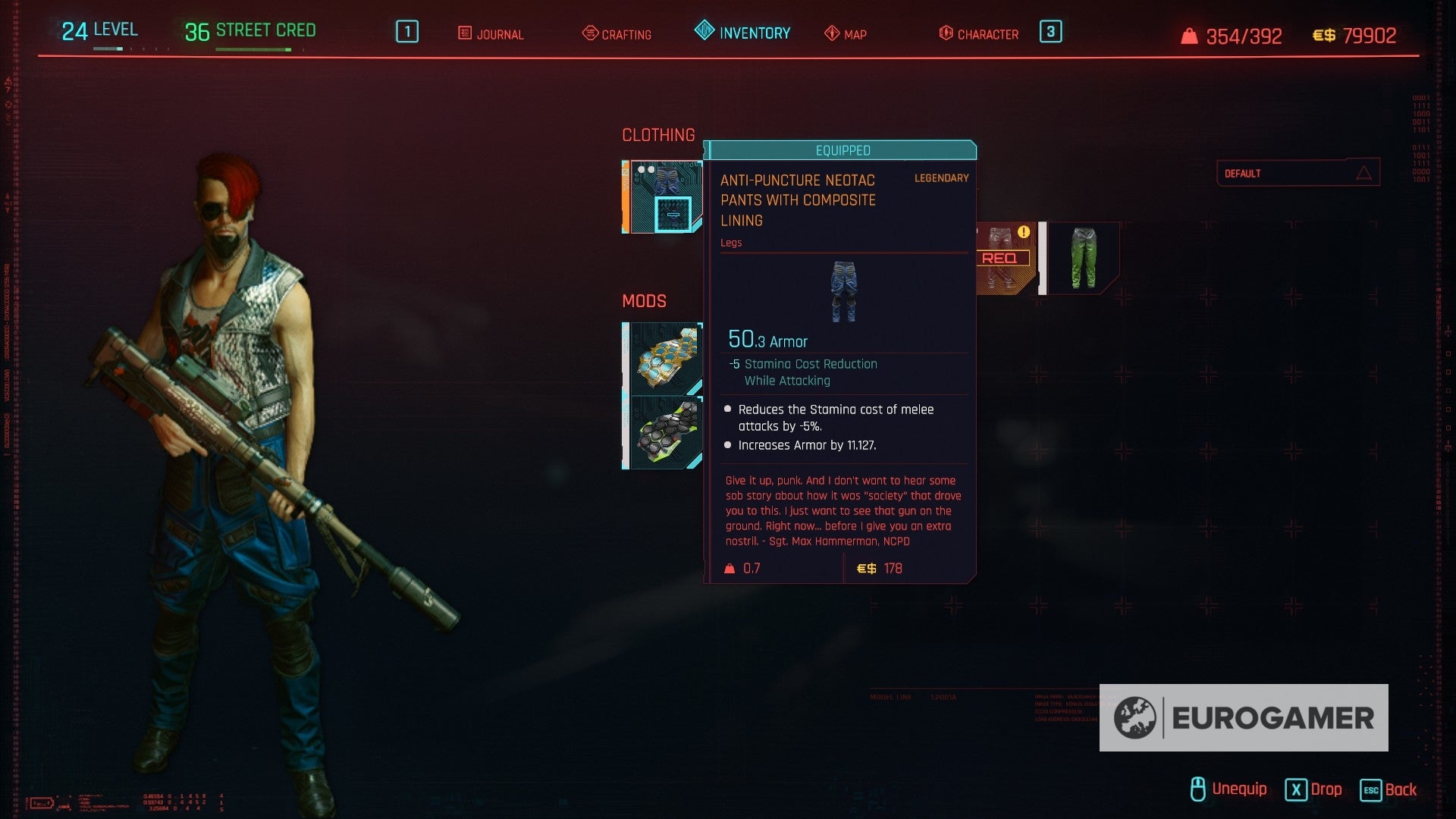 Cyberpunk 2077 best armor and clothing and where to find free legendary armor